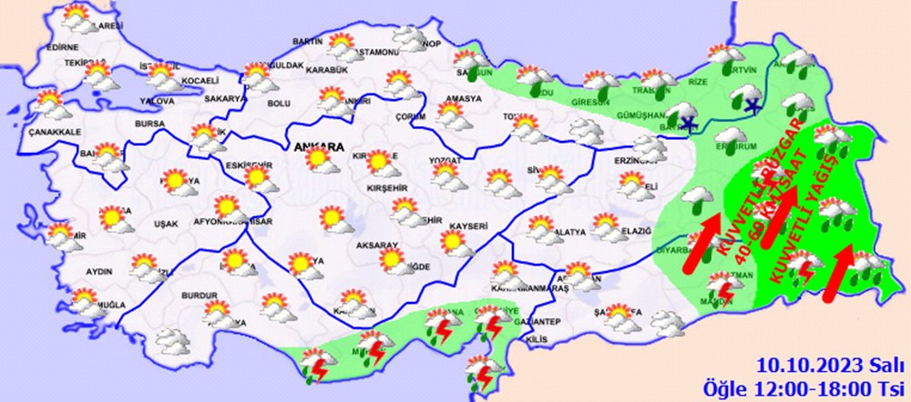 Meteoroloji'den 12 il için sağanak ve fırtına uyarısı (Bugün hava nasıl olacak?) - 9