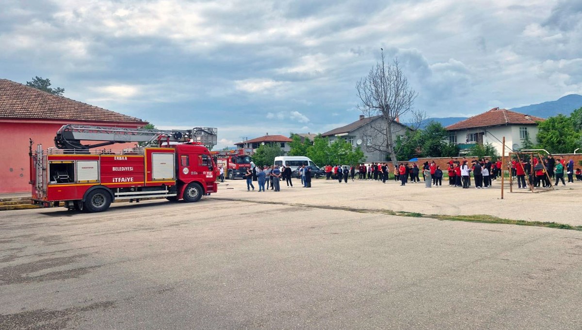 Tokat'ta bir lisede yangın