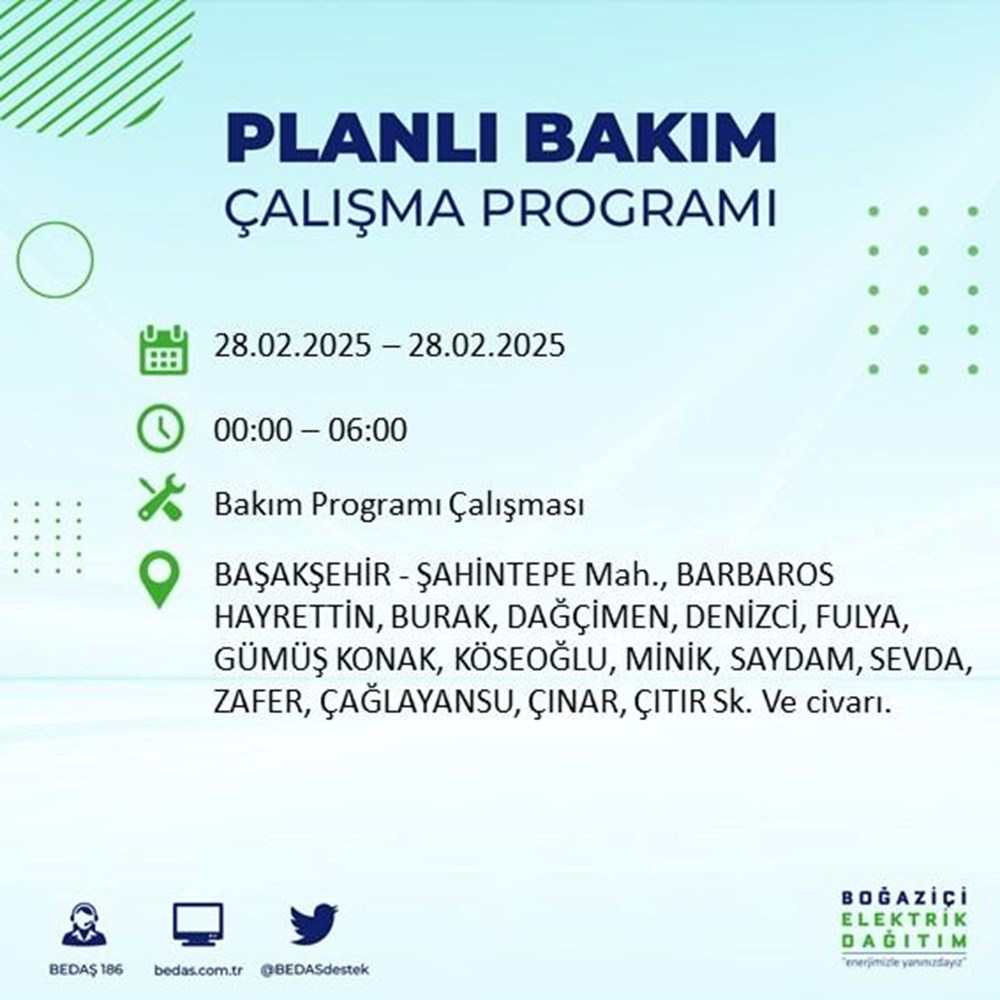 İstanbul'da Elektrikler Ne Zaman Gelecek? 21 İlçede BEDAŞ Kesinti Alarmı (28 Şubat) 89 UGm2rQIXckql5VPCQWg qQ