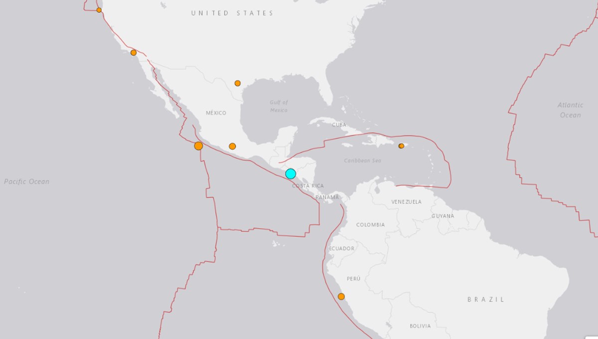 El Salvador açıklarında 6,5 büyüklüğünde deprem