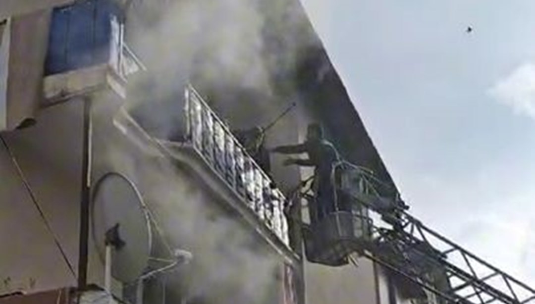 Apartman yangınında 6 kişi hastanelik oldu