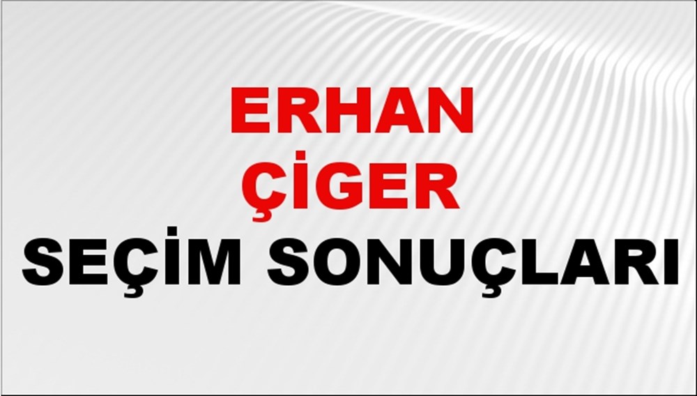 Erhan Çiger Seçim Sonuçları 2024 Canlı: 31 Mart 2024 Türkiye Erhan Çiger Yerel Seçim Sonucu ve İlçe İlçe YSK Oy Sonuçları Son Dakika - 1