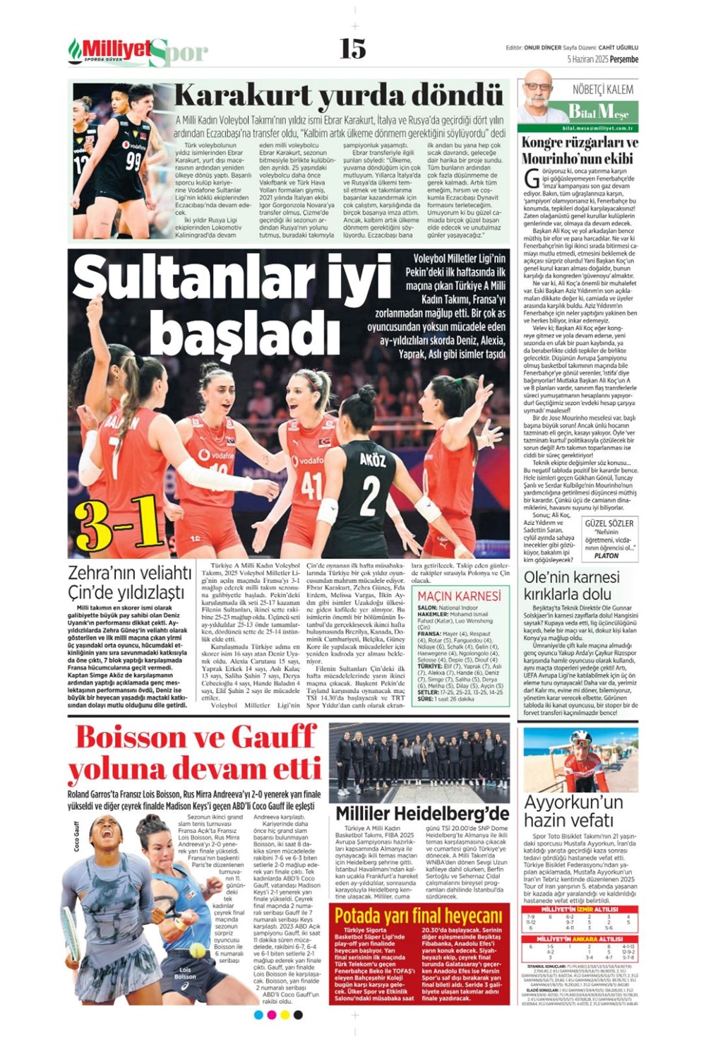 Transferin gündemi Sane (5 Haziran 2025 spor manşetleri) - 9