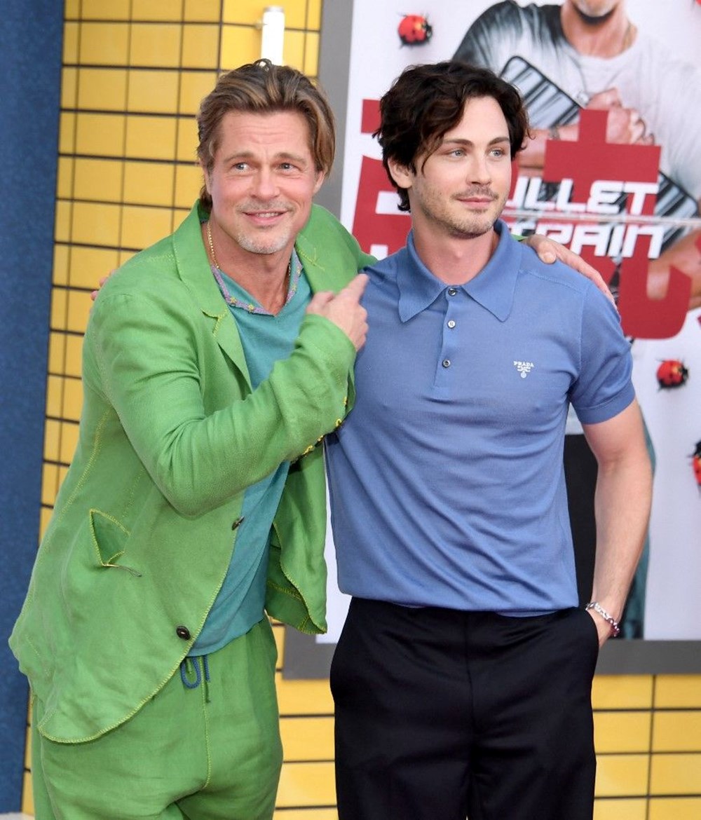 Brad Pitt'Suikast Treni' prömiyerindeki renkli stiliyle geleneği bozmadı - 5