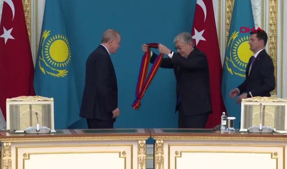 Kazakistan'dan Cumhurbaşkanı Erdoğan'a Devlet Dostluk Nişanı - 1