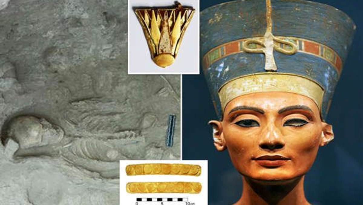 Güney Kıbrıs’ta Mısır Kraliçesi Nefertiti dönemine ait paha biçilemez altın hazine bulundu