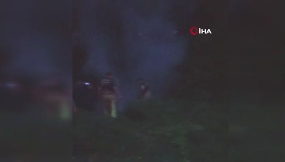 Havai fişek ormanı yaktı