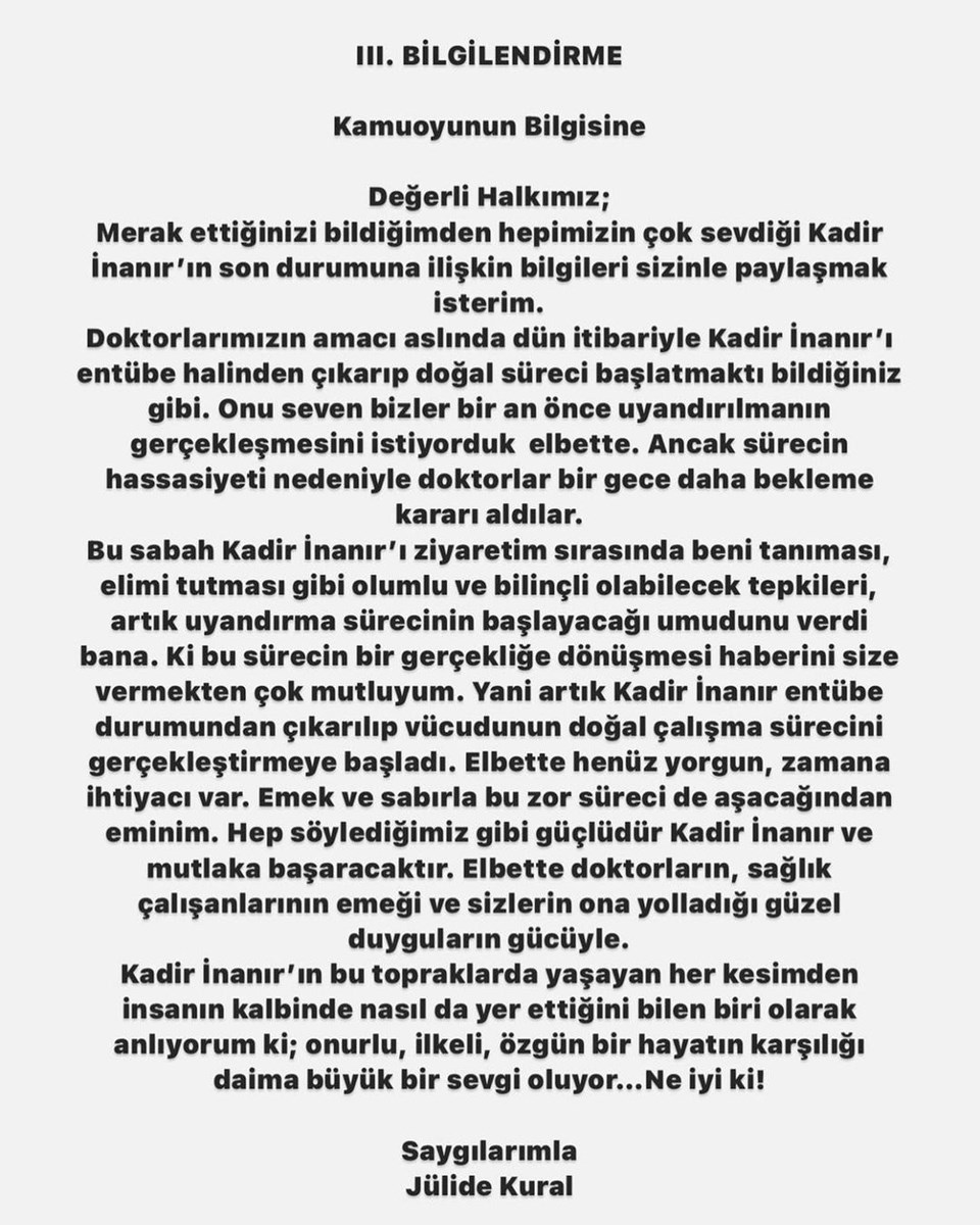 Kadir İnanır'dan iyi haber geldi: İletişim kurabiliyor, cevap veriyor - 1