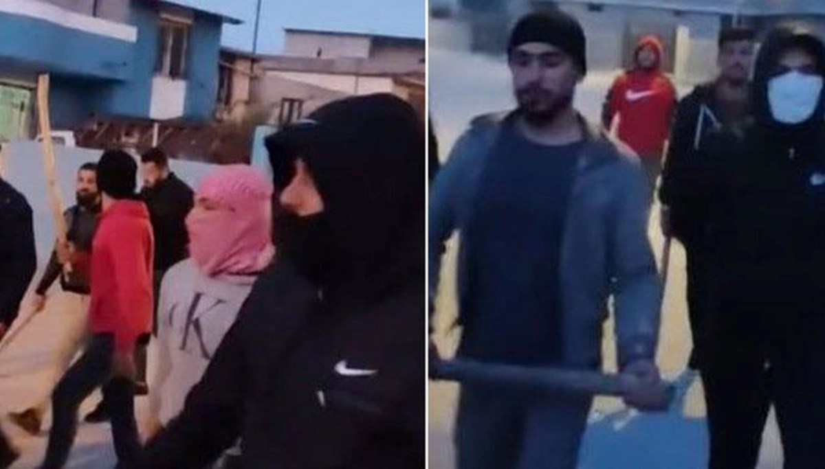 Adana'da kılıç, bıçak ve sopalarla sokağa çıkan Suriyelilere gözaltı