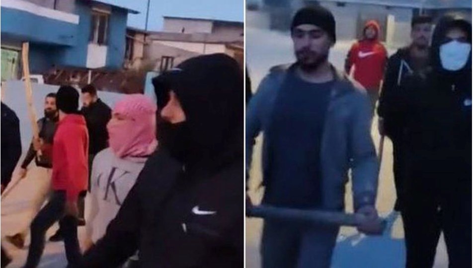 Adana'da kılıç, bıçak ve sopalarla sokağa çıkan Suriyelilere gözaltı