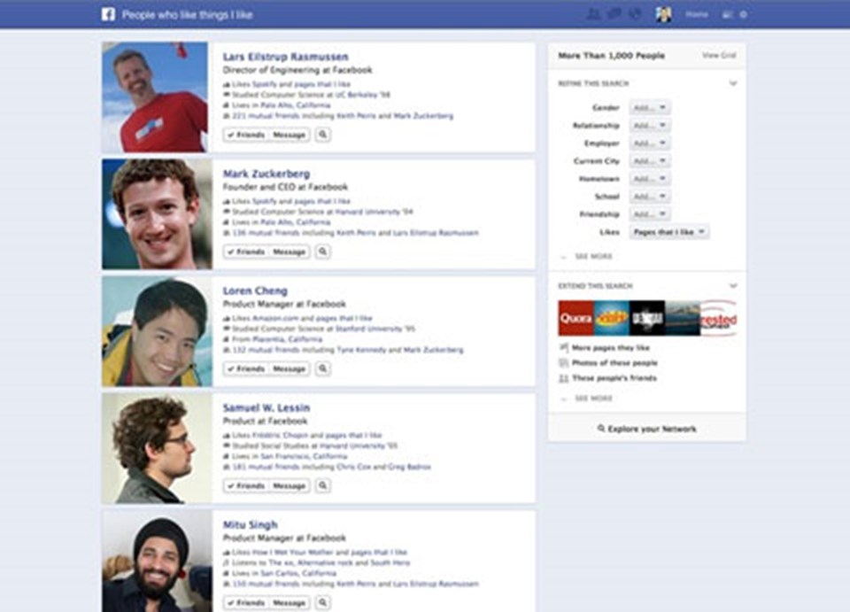 Facebook’tan ‘Sosyal Ağ Araması’ hizmeti - 1