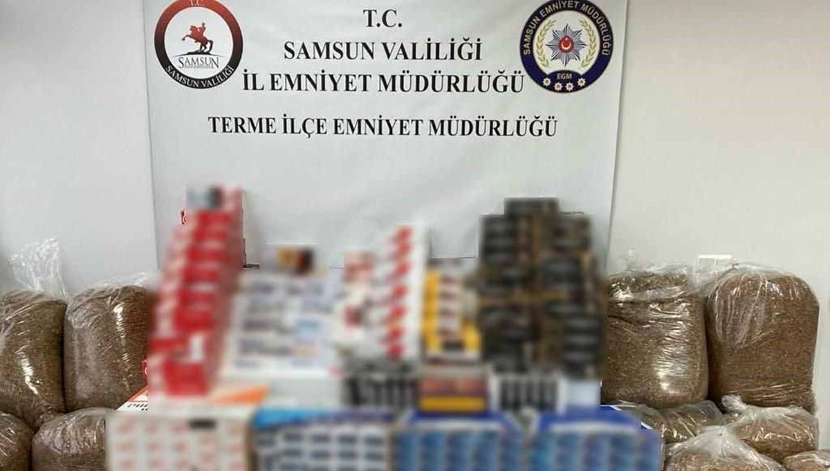 Samsun'da 1 ton 360 kilo kaçak tütün ele geçirildi