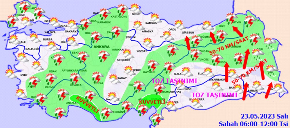 15 il için kuvvetli yağış ve fırtına uyarısı (Bugün hava nasıl olacak?) - 7