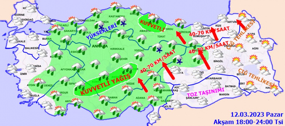 57 il için kuvvetli yağış ve fırtına uyarısı (Bugün hava nasıl olacak?) - 3