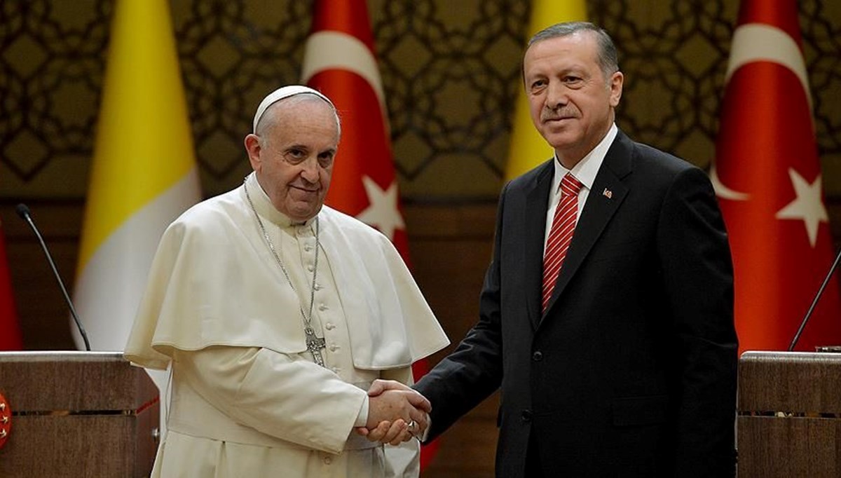 Cumhurbaşkanı Erdoğan ile Papa Franciscus Gazze'yi görüştü