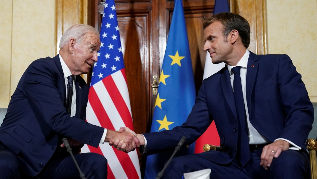 Biden ile Macron Roma'da bir araya geldi