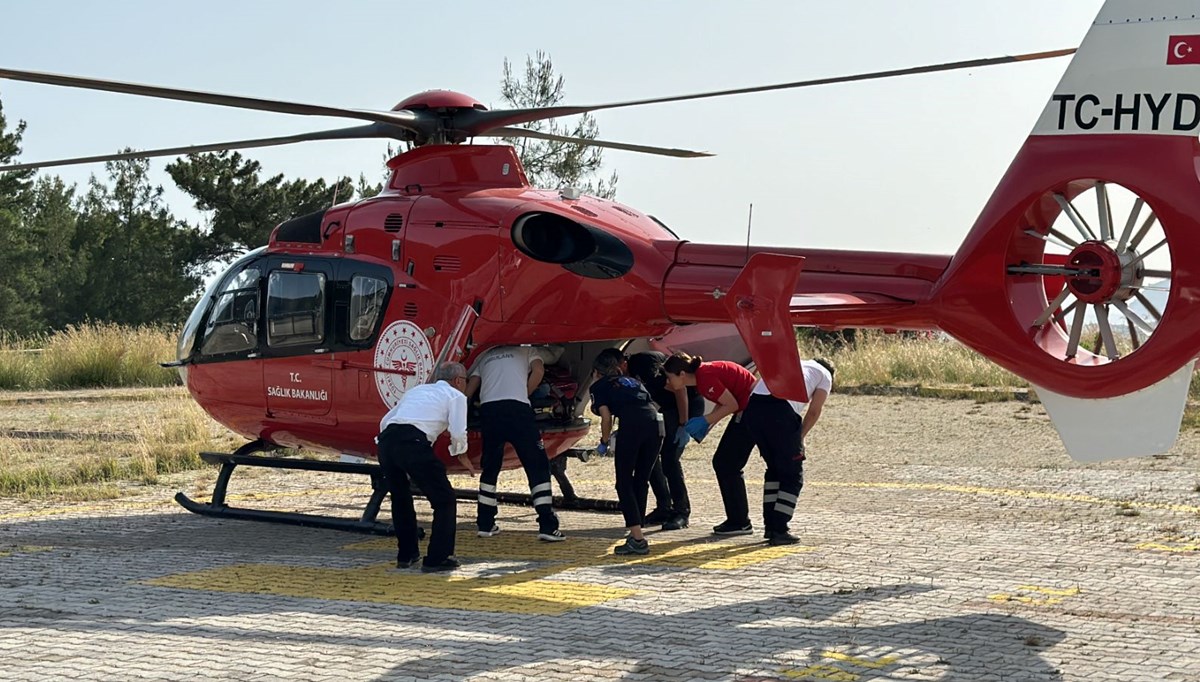 Ambulans helikopter 14 yaşındaki çocuk için havalandı