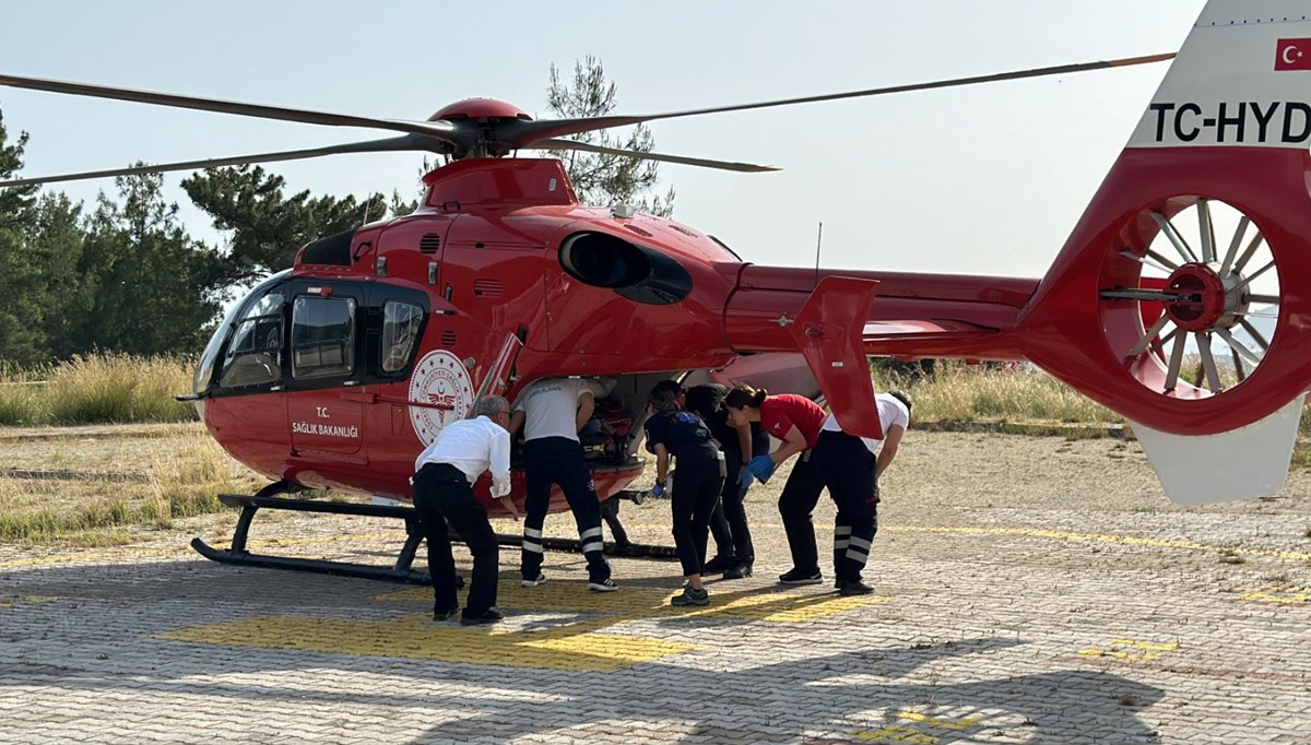 Ambulans helikopter 14 yaşındaki çocuk için havalandı Ambulans helikopter 14 yaşındaki çocuk için havalandı