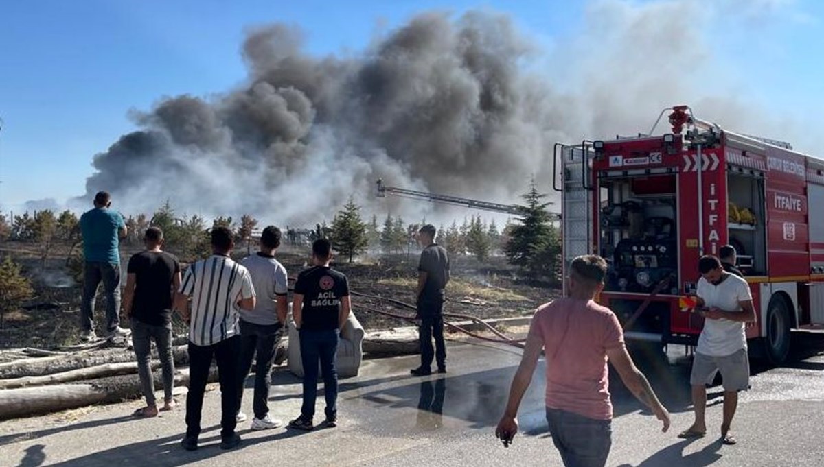 Çorum Sanayi Sitesi'nde yangın Çorum Sanayi Sitesi'nde yangın