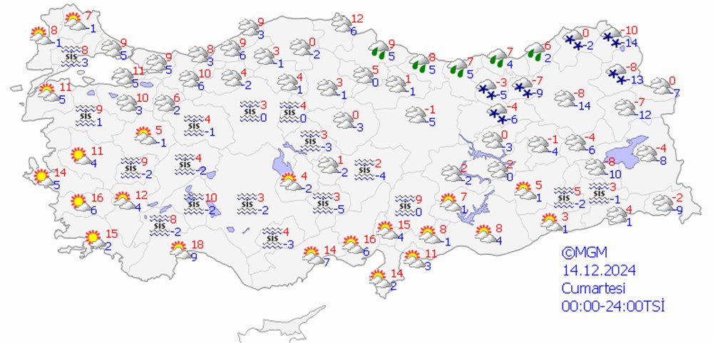 Meteoroloji'den kar uyarısı: 7 ilde sarı ve turuncu kodlu alarm - 16