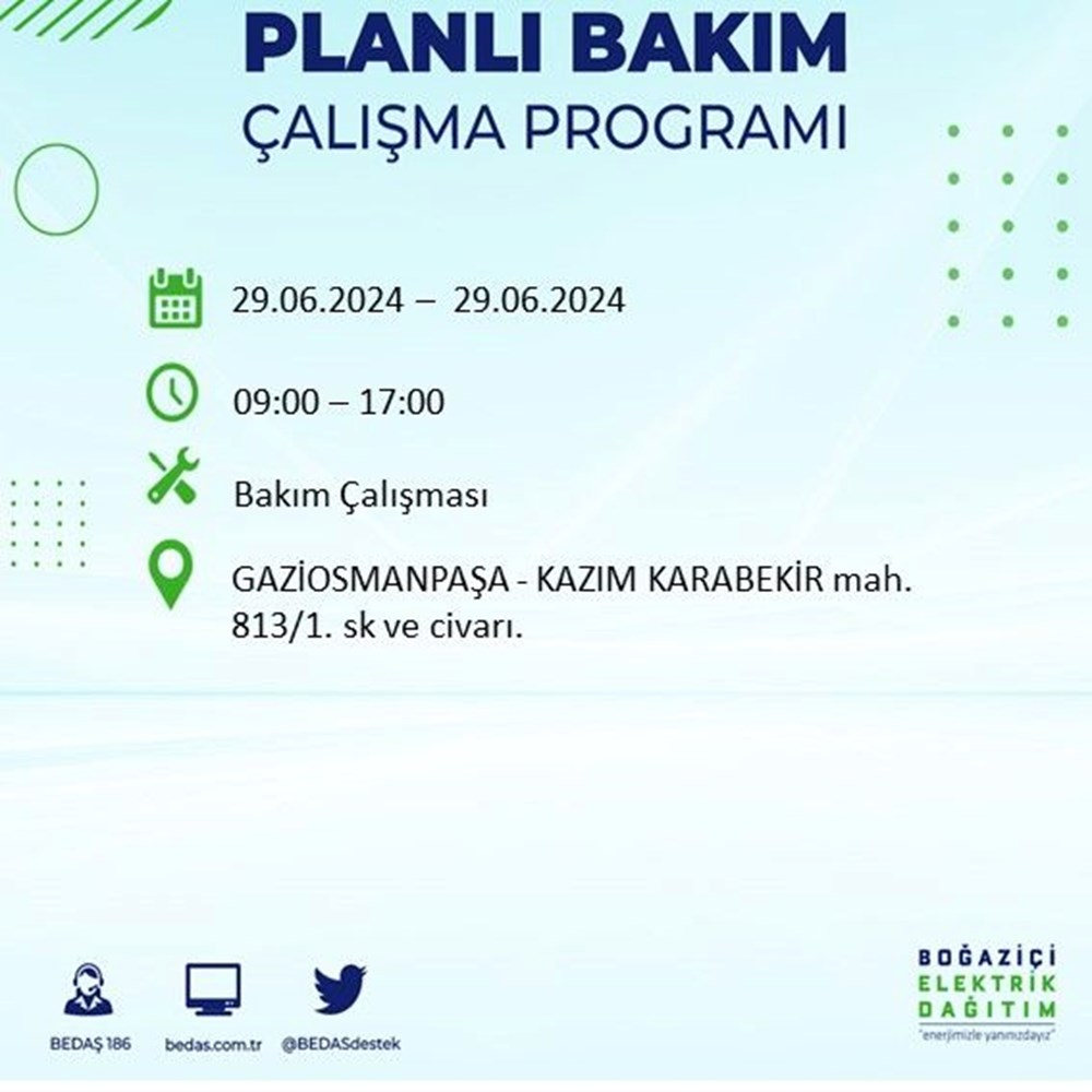 İstanbul'un 11 ilçesinde elektrik kesintisi: Elektrikler ne zaman gelecek? (BEDAŞ 29 Haziran elektrik kesintisi programı) - 8