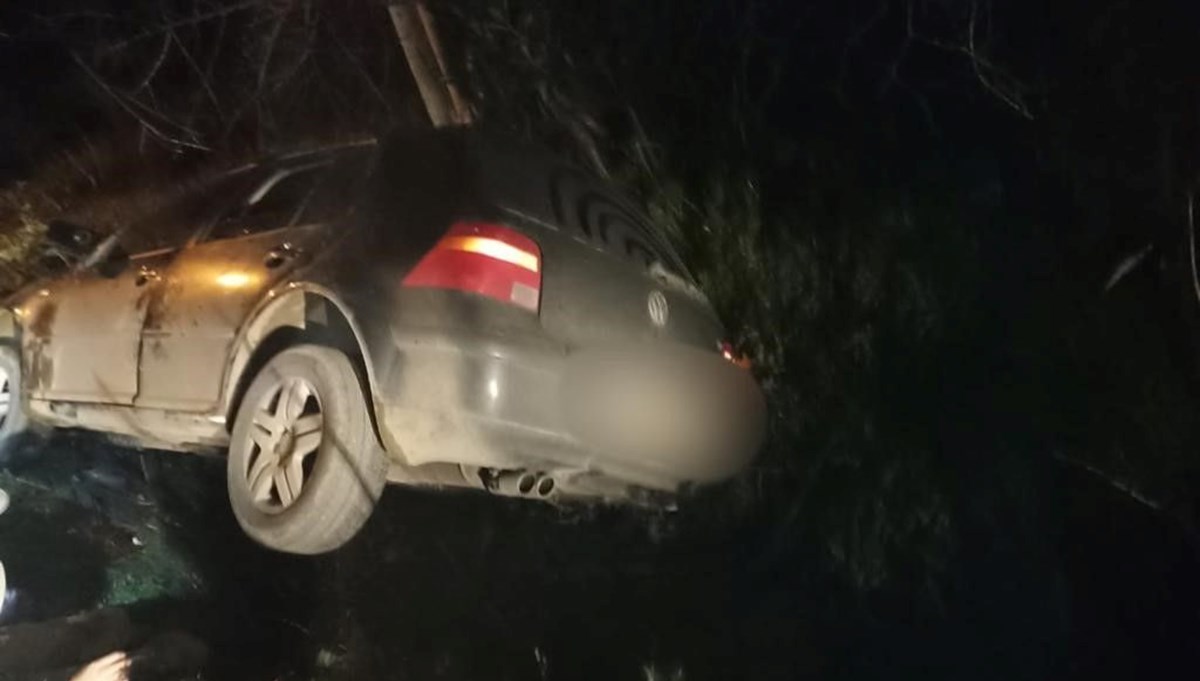 Hatay’da kontrolden çıkan araç bahçeye uçtu: 6 yaralı