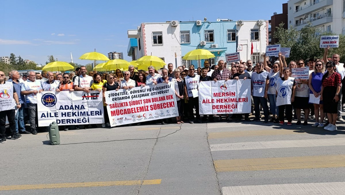 Sağlıkta şiddete protesto