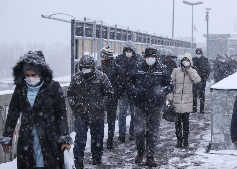 İstanbul'da kar yağışı yeniden etkisini artırdı - 16