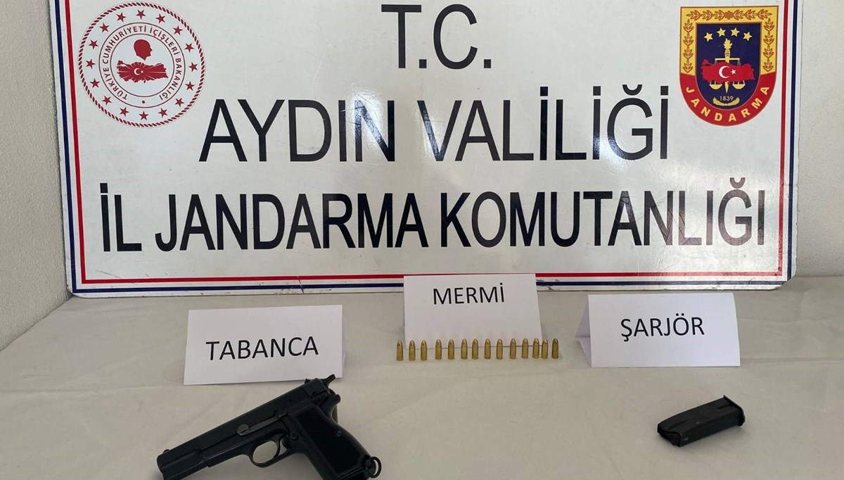 Köşk’te ruhsatsız tabanca ele geçirildi