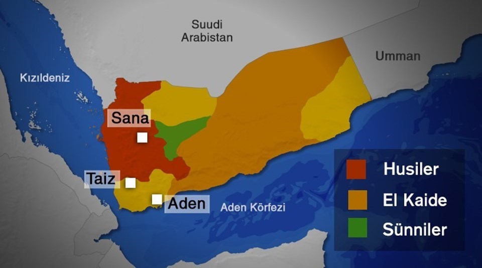 Yemen'de Husilere ait hedefler vuruldu - 2