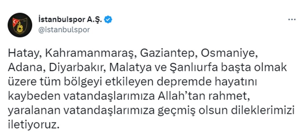 TFF ve Süper Lig kulüplerinden geçmiş olsun mesajı - 5