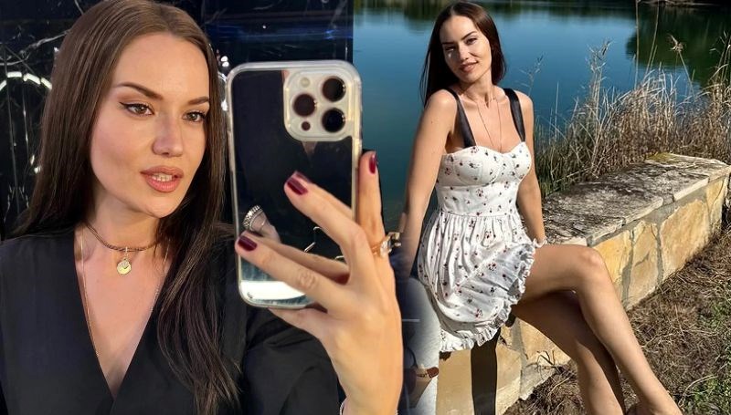 Fahriye Evcen doğal haliyle poz verdi
