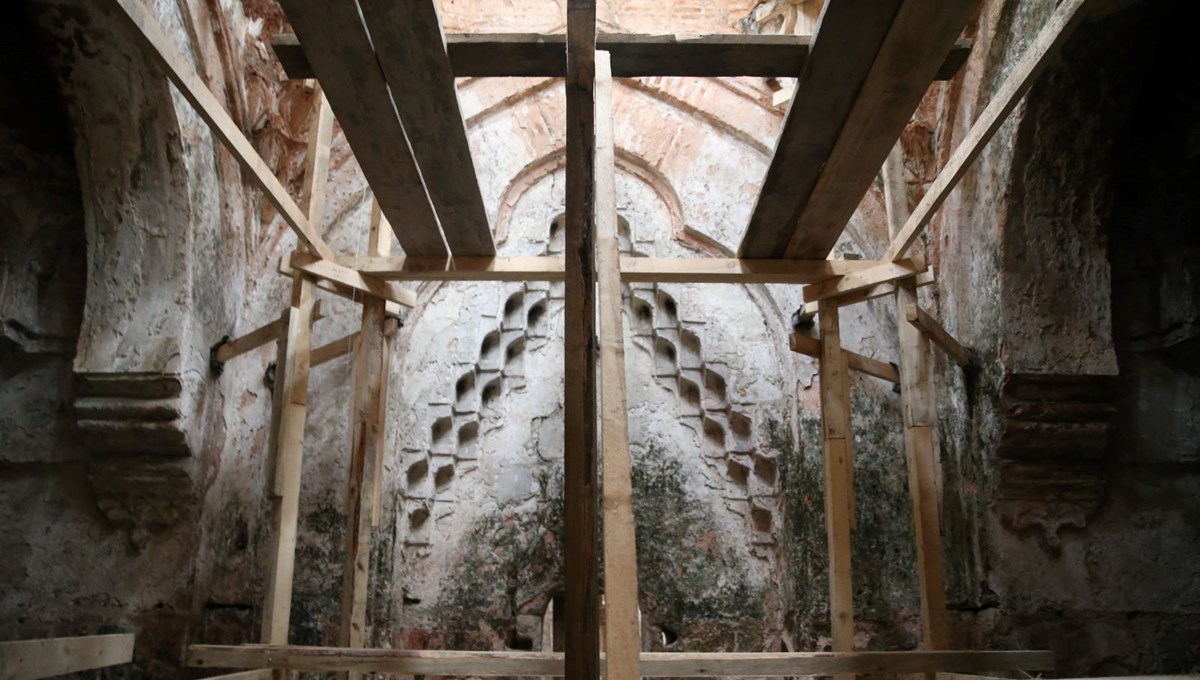 Edirne'deki Gazi Mihal Hamamı'nın restorasyonu sürüyor