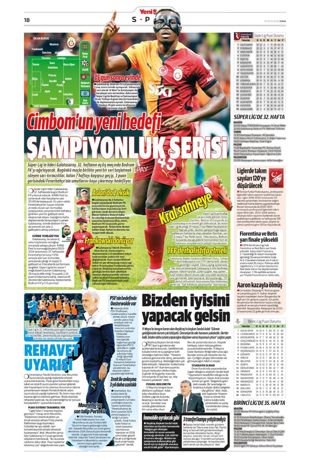 "Kolo Muani bombası" (18 Nisan 2025 spor manşetleri) - 32