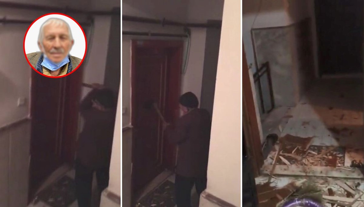 92 yaşındaki ev sahibi, evinden çıkarmak istediği kiracısının kapısını baltayla kırdı