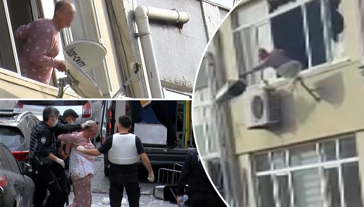 Beşiktaş’ta sinir krizi (Evinin camlarını kırdı, eşyaları aşağı attı) Beşiktaş’ta sinir krizi (Evinin camlarını kırdı, eşyaları aşağı attı)
