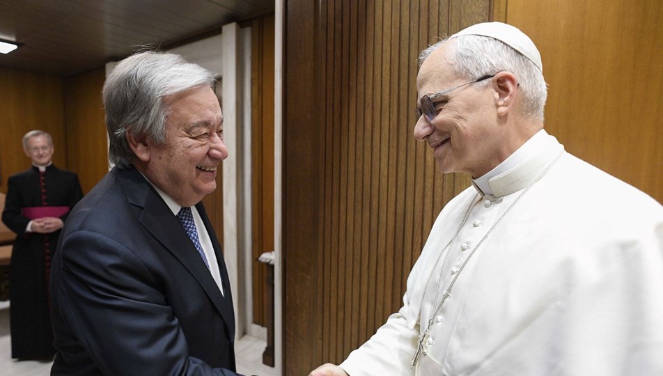 Papa Leo ve Guterres bir araya geldi