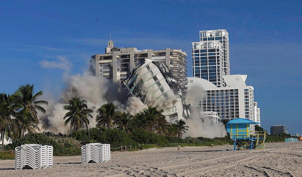 Beatles, Tom Jones, Frank Sinatra ve John F. Kennedy gibi yıldız isimleri ağırlayan Deauville Oteli saniyeler içinde yıkıldı - 10