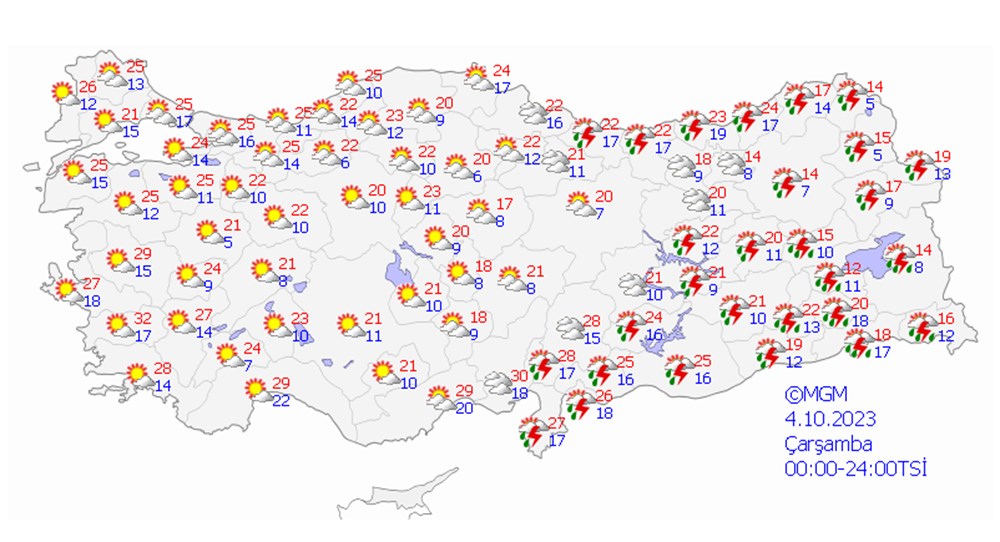 11 il için sarı ve turuncu kodlu uyarı (Yağışlar ne kadar devam edecek?) - 13