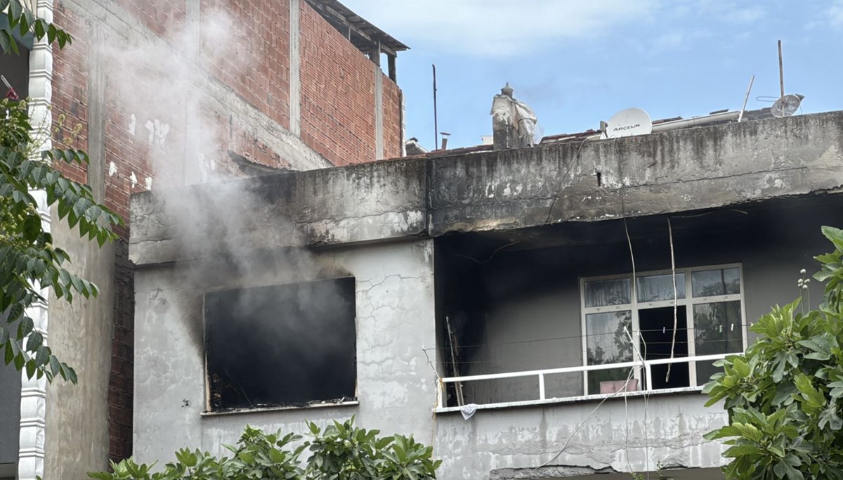 Samsun'da evde yangın