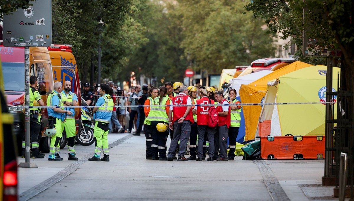 Madrid'de bina çöktü: 2 kişi öldü, 10 kişi yaralandı