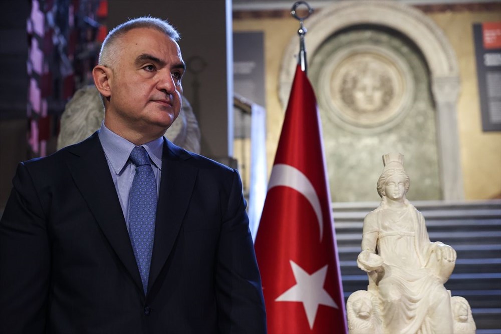 Kültür ve Turizm Bakanı Mehmet Nuri Ersoy Kybele heykelinin tanıtımını yaptı - 5