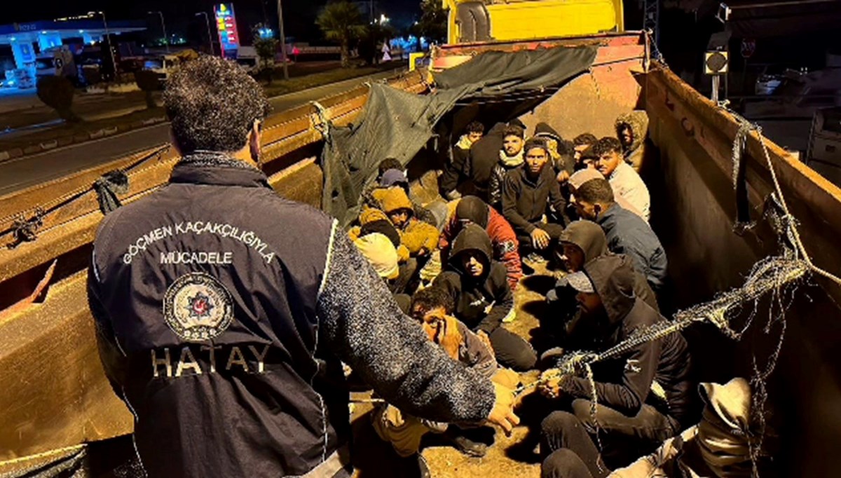 Hatay^da 28 göçmen yakalandı
