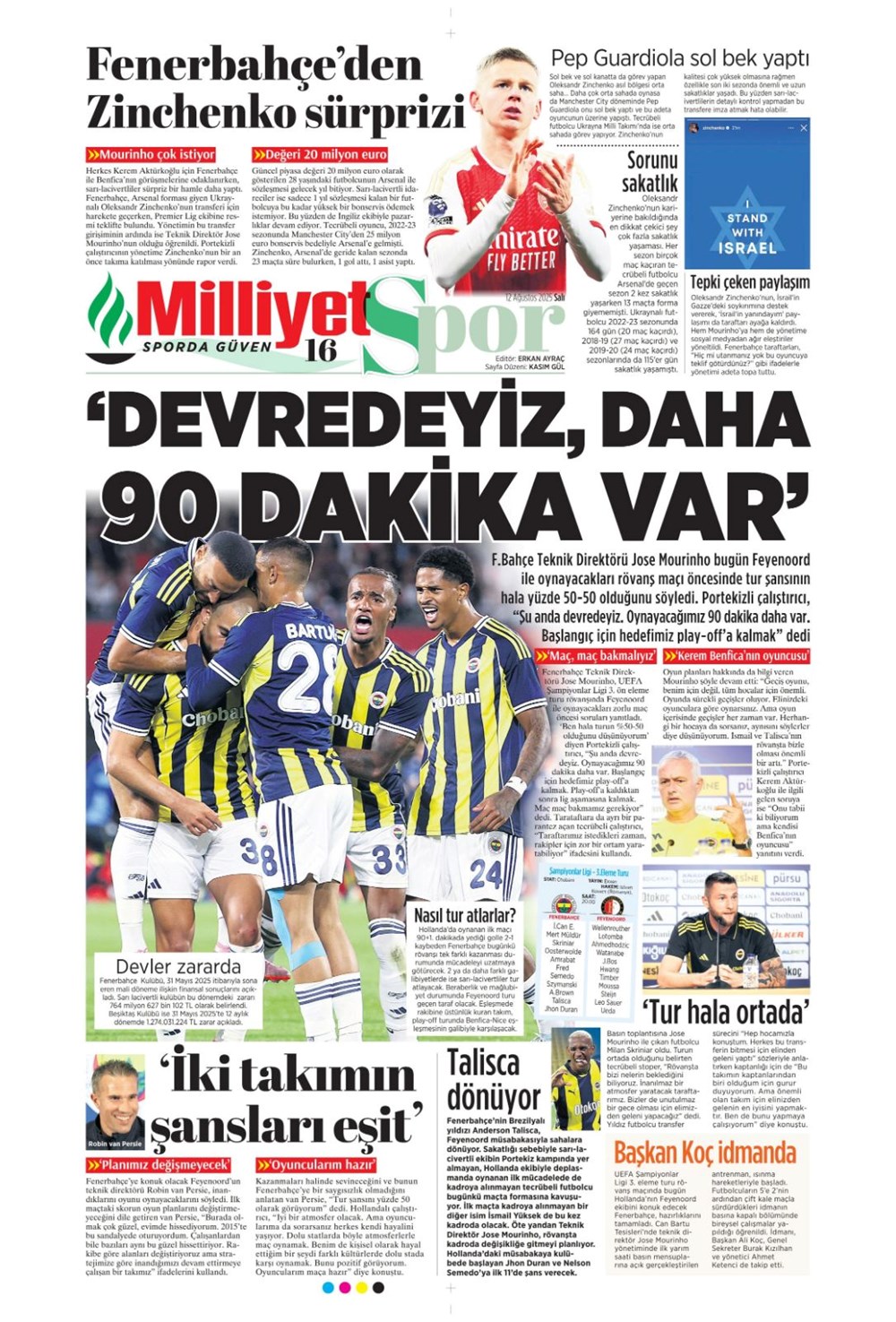 "Altyapıya Osimhen menüsü" (12 Ağustos spor manşetleri) - 15