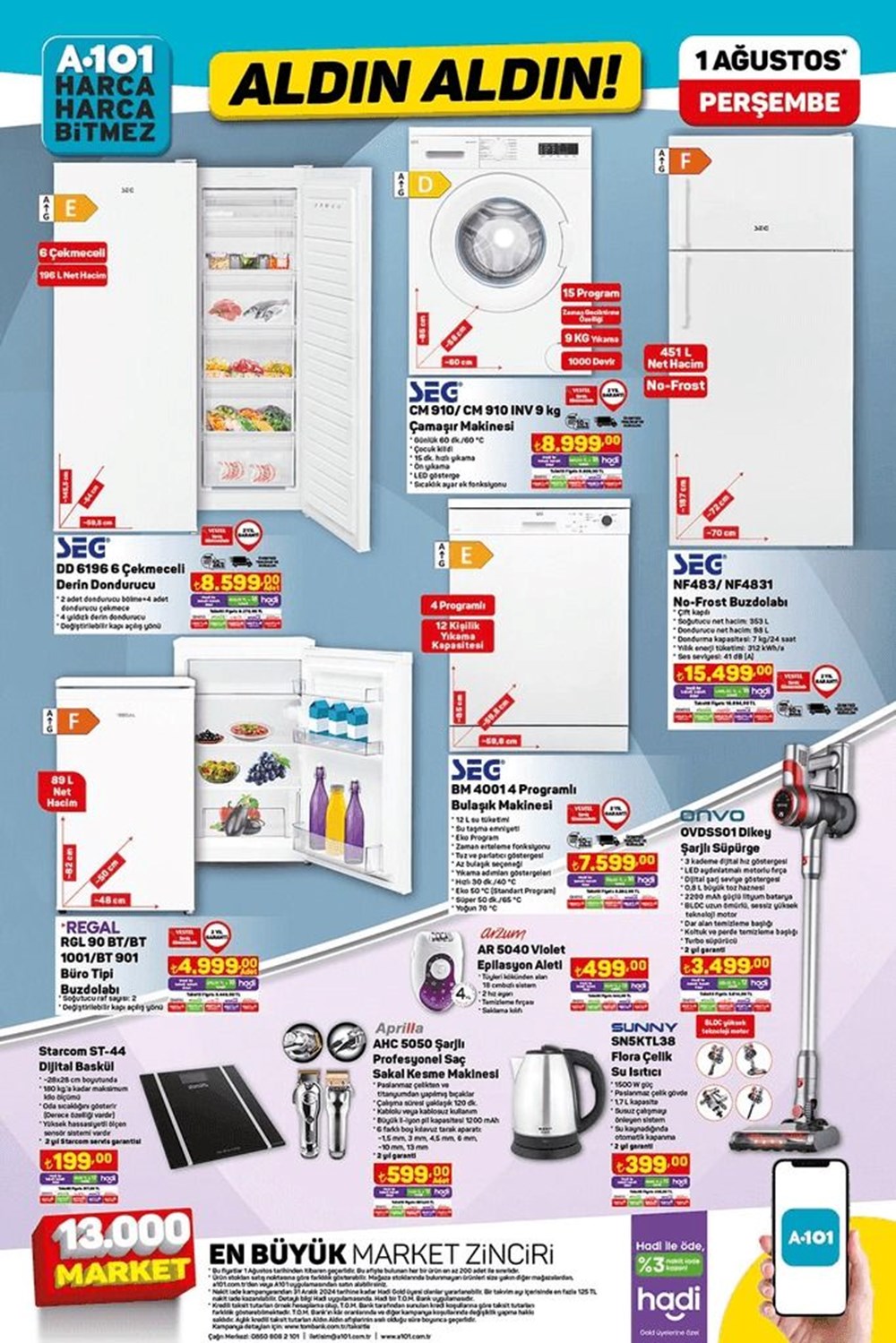 تركيا اليوم سلسلة متاجر BIM وA101 تعلن عن عروض كثيرة ابتداءً من 1 أغسطس خصومات A101 الحالية 1 أغسطس 2024: منتجات مخفضة جديدة من سوق A101 هذا الأسبوع - 2