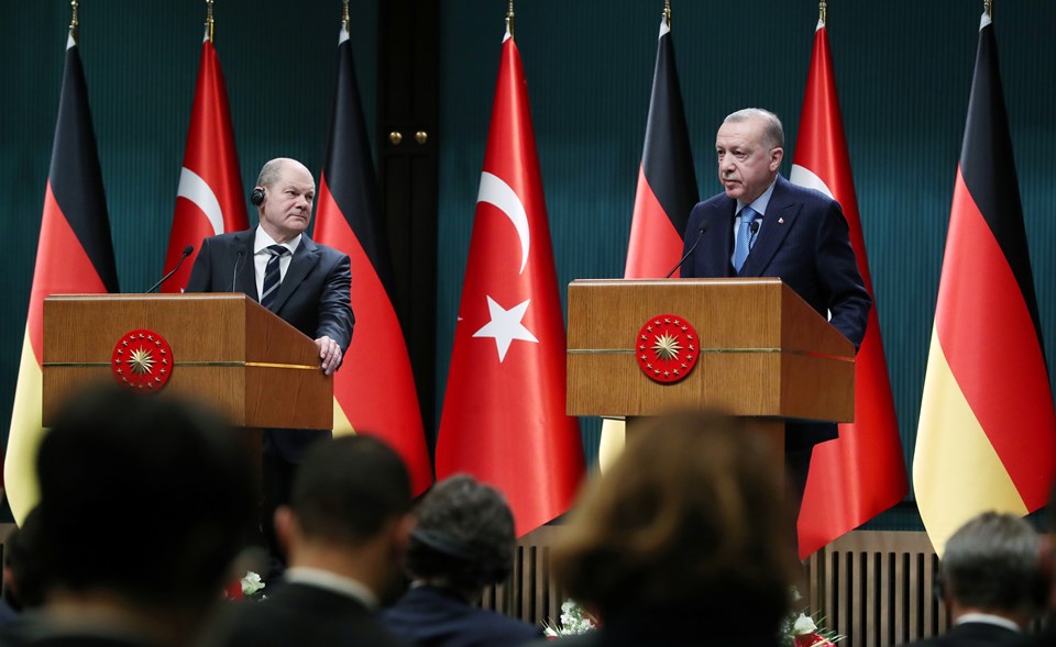 Cumhurbaşkanı Erdoğan ve Almanya Başbakanı Scholz'dan ateşkes mesajı - 1