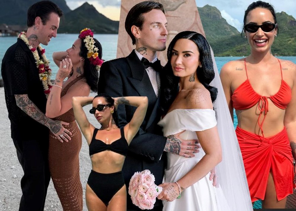Ünlü şarkıcı Demi Lovato'dan balayı pozları - 1