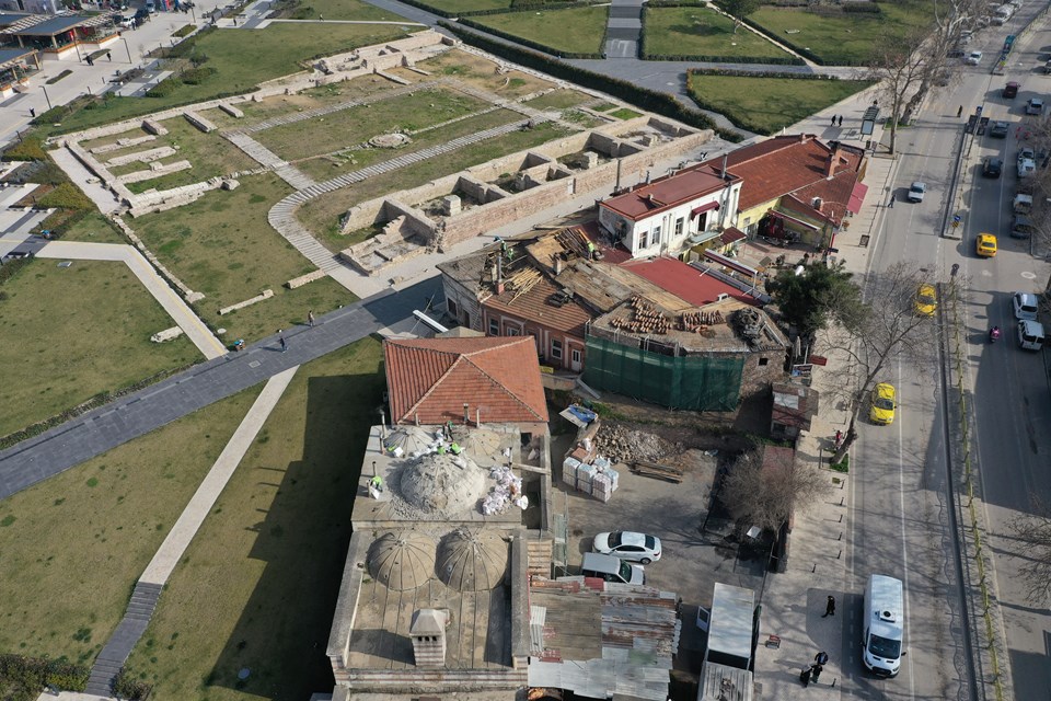 Edirne'de tarihi Havlucular Hanı ve Mezit Bey Hamamı'nın restorasyonu başladı - 1