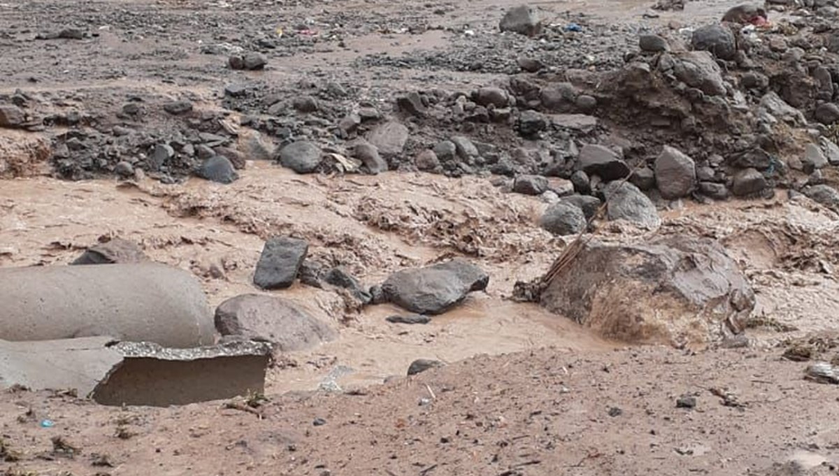 Van'da sağanak sele neden oldu: Ev ve ahırları su bastı