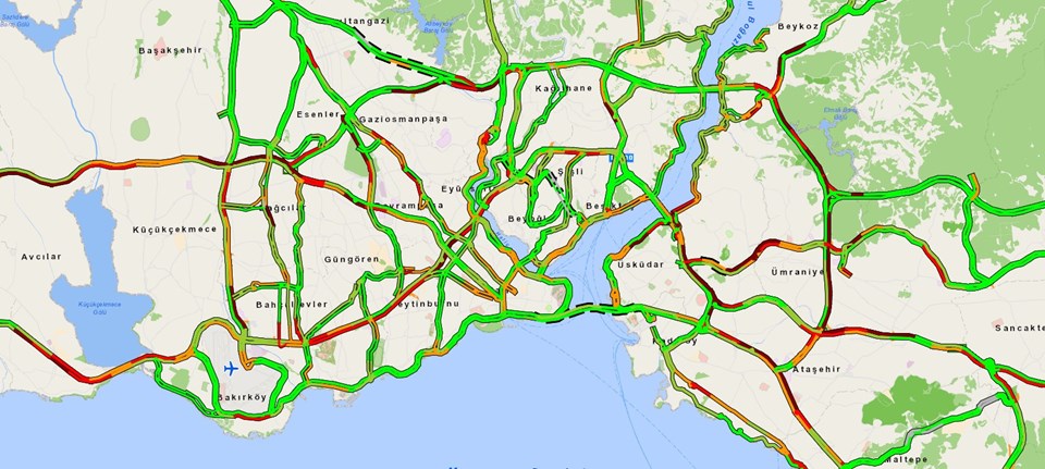 İstanbul’da haftanın ilk iş gününde trafik yoğunluğu - 1